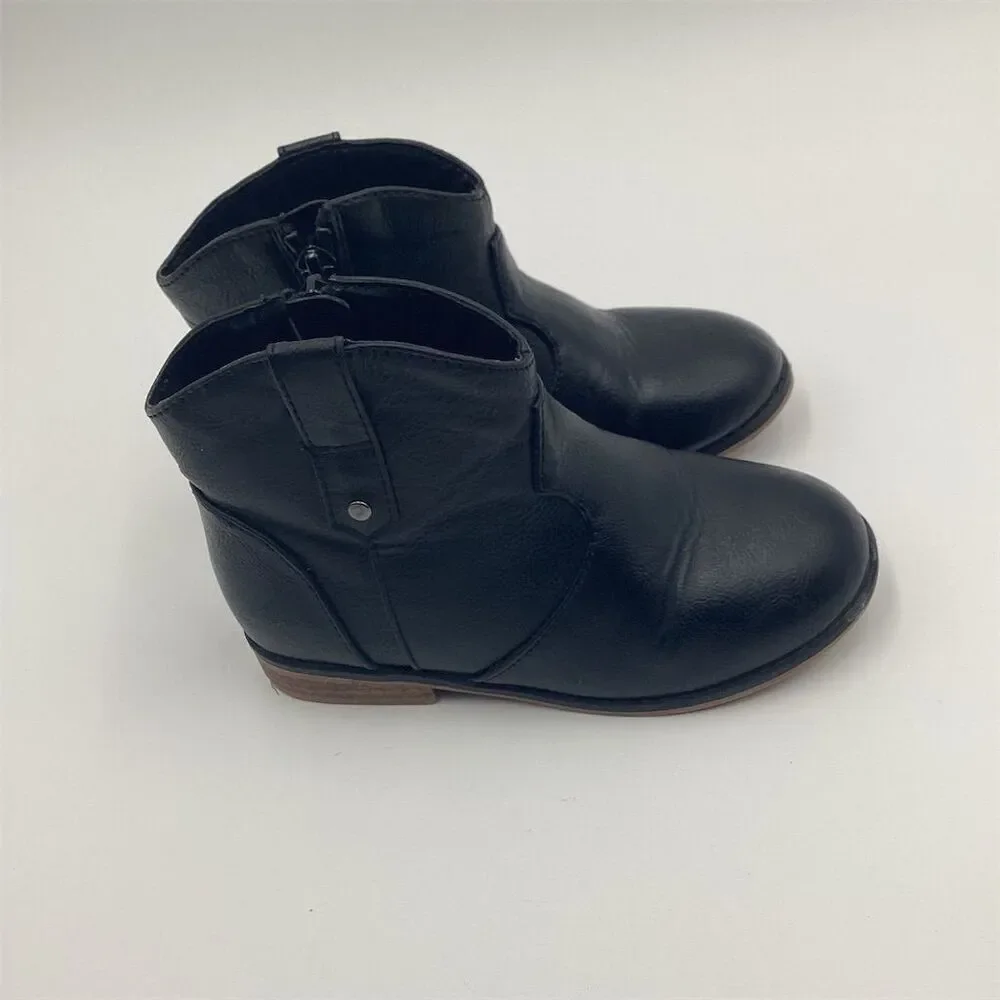 Cat & Jack Toddler Girls' Black Tiffy Ankle Booties Size‎ 10